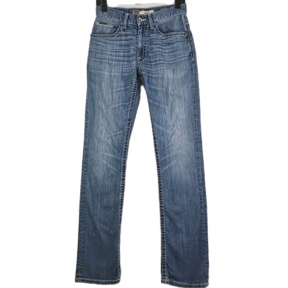 BKE ~Men's Size 29L~ Blue Denim "JAKE" Straight Leg Denim Jeans Distressed. - Picture 1 of 16